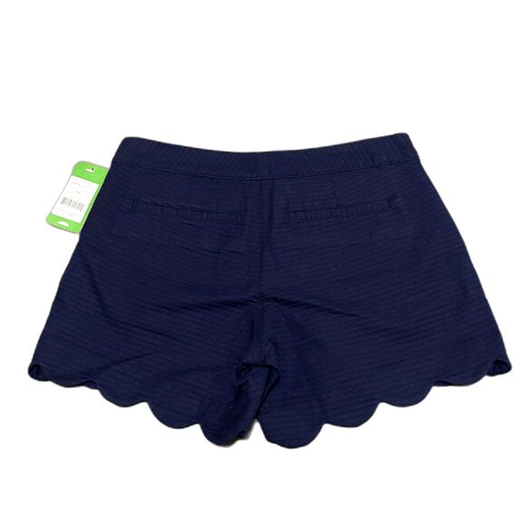 NWT Lilly Pulitzer Buttercup Short True Navy Blue Scallop Hem Coastal Size 00 - Picture 2 of 7